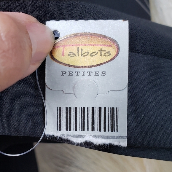 NWT Talbots Black Twist Button Up Dress size 4 Petite Black - Picture 7 of 8